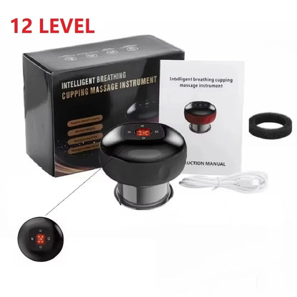 wireless Body Scraping Massage Smart 6/12 Gear Electric Vacuum Cupping Heating Suction Cup Device Back Neck Arm Massger Beauty World Shop
