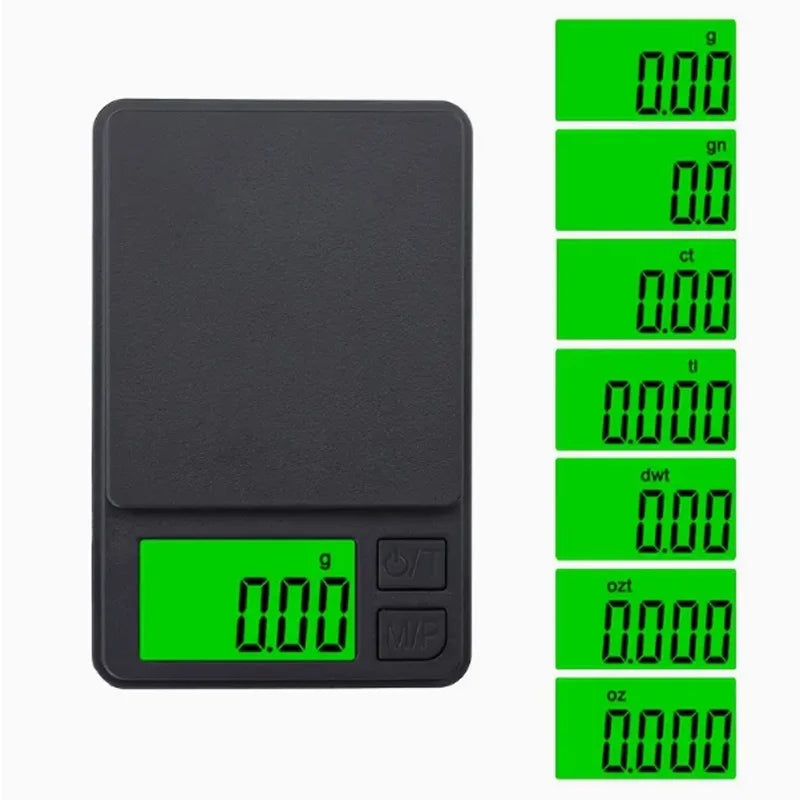 Precision Pocket Scale 1000g X 0.1g - Digital Gram, Food, Jewelry, Ounces/Grains Scale with Backlit LCD - Mini Scale for Travel Beauty World Shop