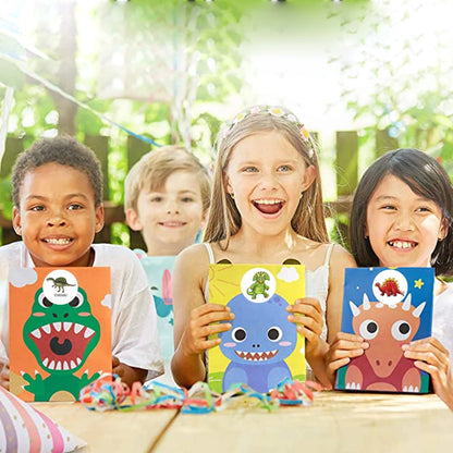 100-500pcs 1'' Round Dinosaur Stickers for Teacher Reward Stickers School Supplies Animal Incentive Roll Sticker for Home Beauty World Shop