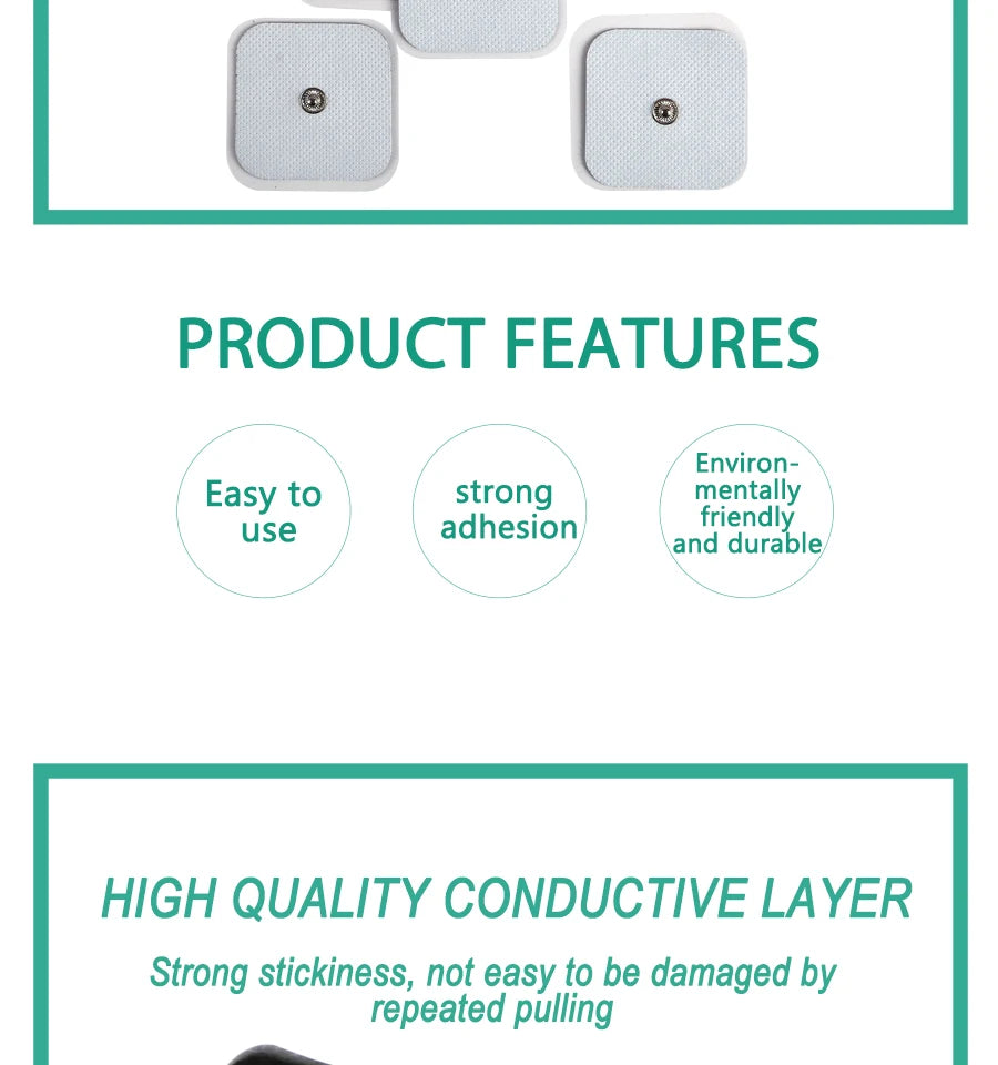 5*5cm  Unit Replacement Pads Non-woven Self Adhesive for  Patches Digital Machine Massager Body Massager Sticker Beauty World Shop