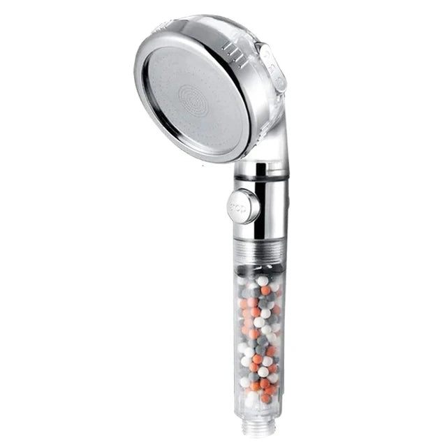 New 3 Functions High Pressure SPA Shower Head Water Saving Handheld Rainfall Bathroom Accessories Anion Filter Shower Beauty World Shop