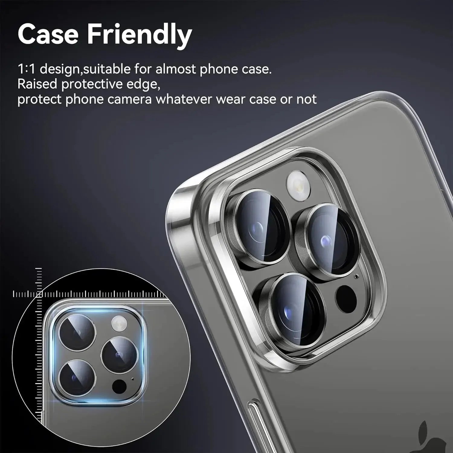 3-2pcs Metal Ring Camera Lens Protector for iPhone 12/13/14/15 pro Max 13 Mini 15 pro Max - Glass Lens Protection Beauty World Shop
