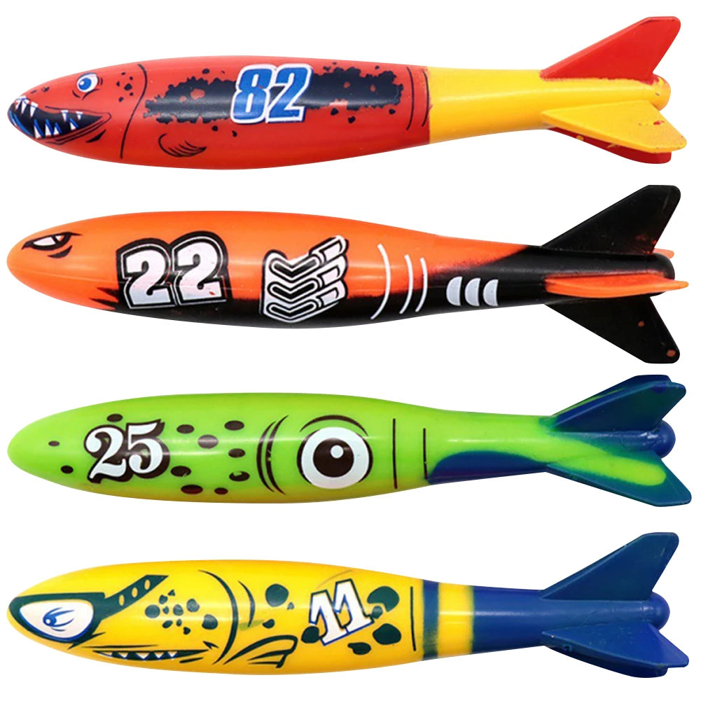 Kids Diving Game Toys Set Underwater Diving Toys Cartoon Pool Throwing Toys Water Sports Toy Set Swimming Pool Accessories Beauty World Shop