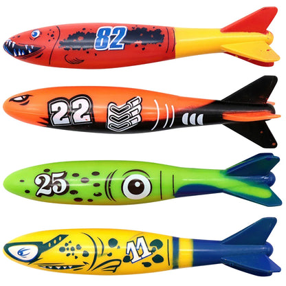 Kids Diving Game Toys Set Underwater Diving Toys Cartoon Pool Throwing Toys Water Sports Toy Set Swimming Pool Accessories Beauty World Shop