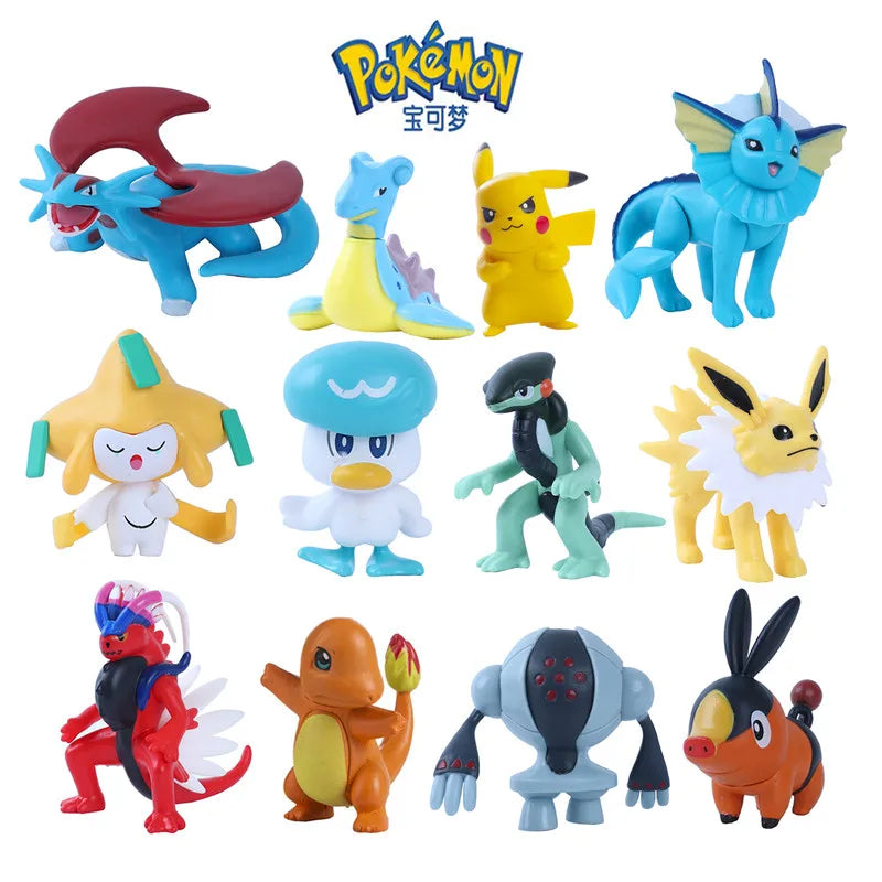 Pokemon Cartoons Movie Anime Figure Gengar Charizard Pikachu Collection Model Pocket Monster Action Toys Kids Christmas Gifts Beauty World Shop