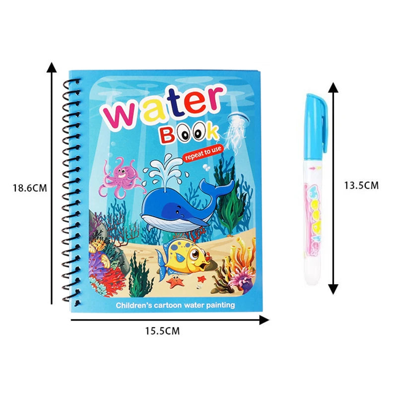 NEW Kids Magic Water Drawing Books Coloring Books Painting Toys for Kids Birthday Christmas New Year Gift for Boys and Girls Beauty Fashion