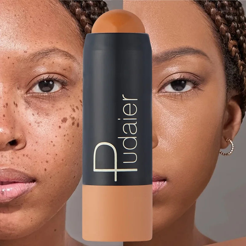 2-in-1 Foundation & Concealer Stick, Waterproof Long Wear, Full Cover, Hide Blemishes, Smooth Base Makeup Beauty World Shop