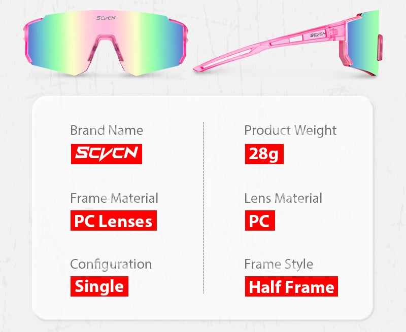 SCVCN New Outdoor Cycling Sunglasses Men Road Driving Bike Glasses  Sports Mountain Climbing Women Bicycle Cycling UV400 Goggles Beauty World Shop