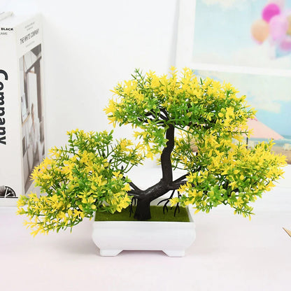 Artificial Plants Bonsai Small Tree Pot Fake Plant Flowers Potted Ornaments For Home Room Table Decoration Hotel Garden Decor Beauty World Shop