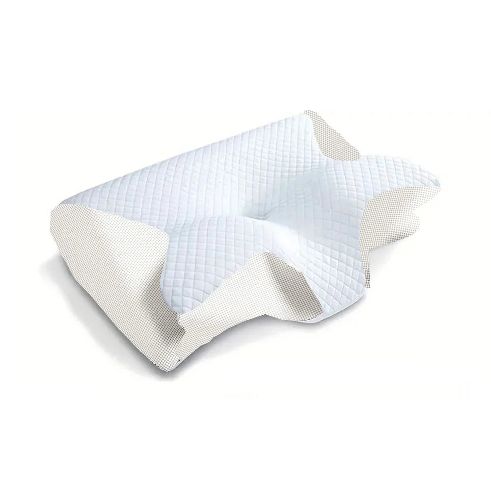 1pc Memory Foam Cervical Pillow, 2 in 1 Ergonomic Contour Orthopedic Pillow for Neck Pain, Contoured Support Pillows,Neck Pillow Beauty World Shop