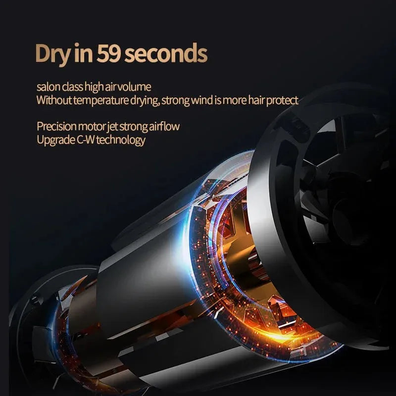 New High-Speed Hair Dryer High-Power Negative Ion Cold And Hot Ultra Silent Professional Hair Dryer For Home Hair Salons Beauty World Shop