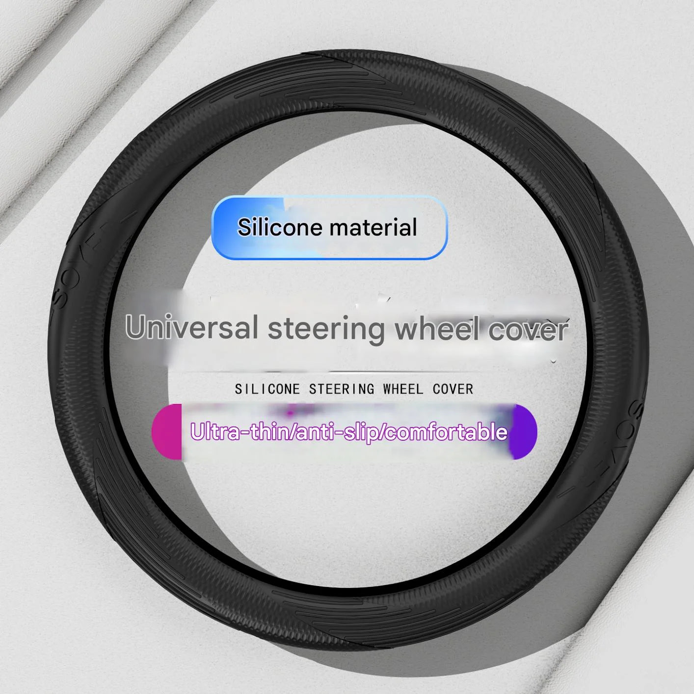 Summer fashion non-slip four-season universal soft silicone car steering wheel cover for men and women Beauty World Shop