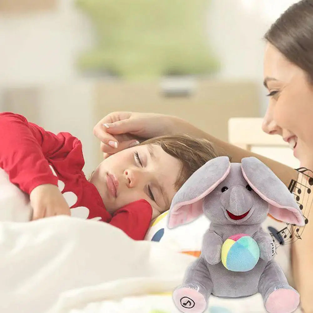 Hide-And-Seek Elephant Plush Toy Baby Interactive Singing Musical Toy For Soothing Children Head Up Training Toys Children Gift Beauty World Shop
