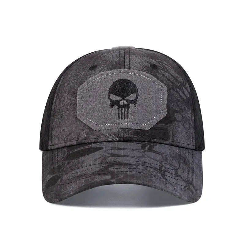 2025 NEW Skull Embroidered Top with Patch Breathable Baseball Caps Spring and Autumn Outdoor Adjustable Casual Hat Sunscreen Hat Beauty World Shop