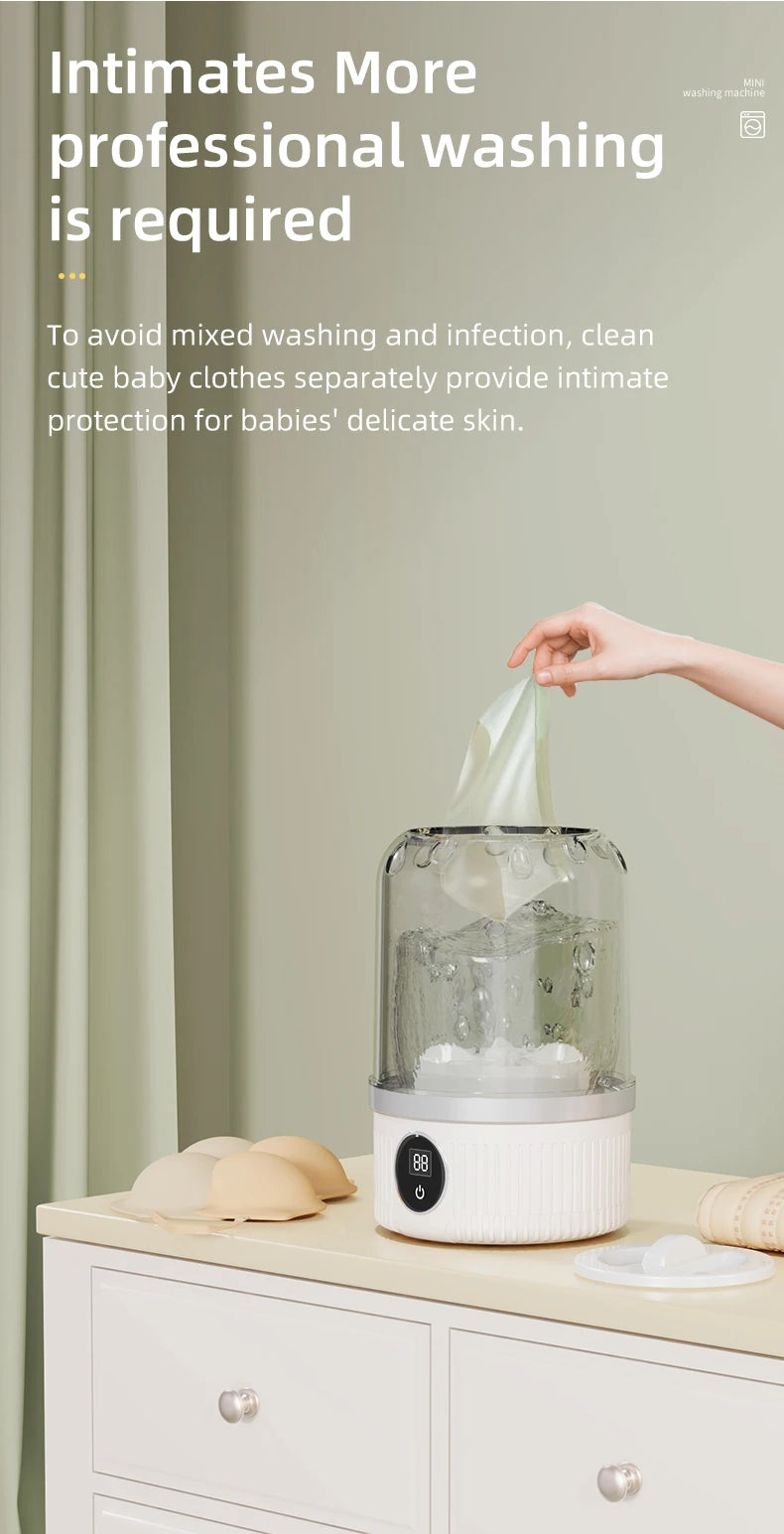 Mini Household Electric Washing Cup Underwear Socks Small Wireless Charging Washing Machine Pet clothes washing machine Beauty World Shop