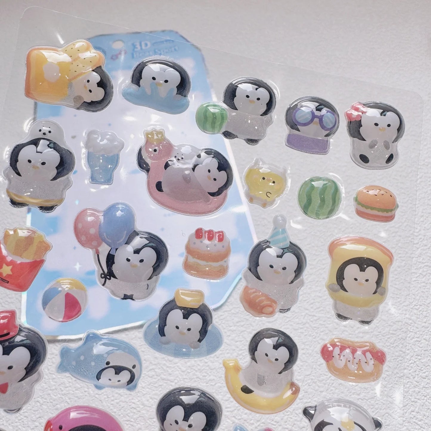 NEKONI Cute Animals Seal Bear Penguin 3D Stickers Scrapbooking DIY Journaling Stationery Diary Cute Stickers School Supply Beauty World Shop