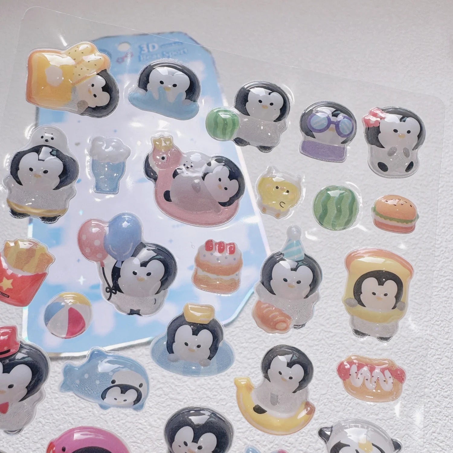 NEKONI Cute Animals Seal Bear Penguin 3D Stickers Scrapbooking DIY Journaling Stationery Diary Cute Stickers School Supply Beauty World Shop