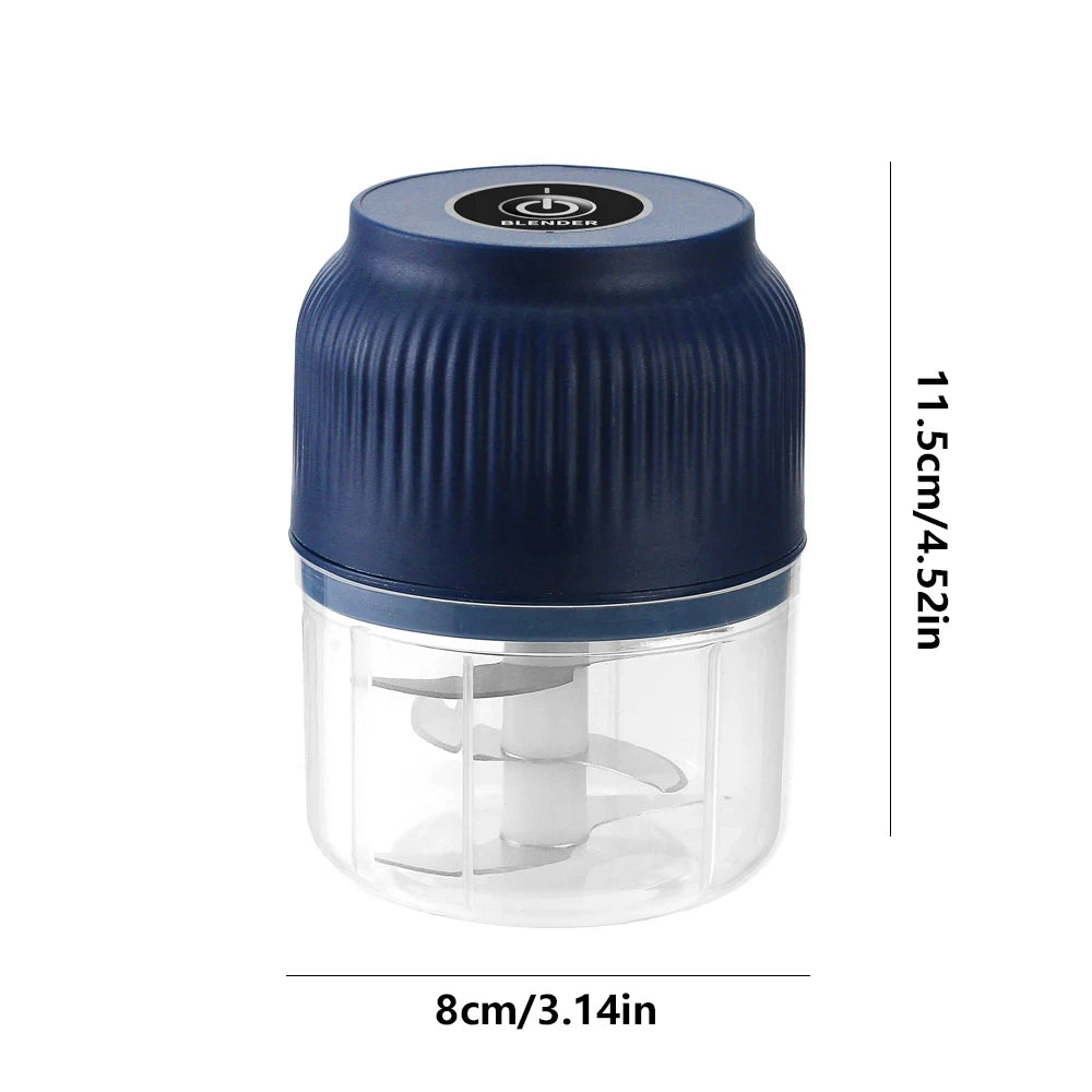 250ml Mini Wireless USB Rechargeable Electric Vegetable Chopper Garlic Crusher Food Chopper for Kitchen Gadgets for Garlic Beauty World Shop