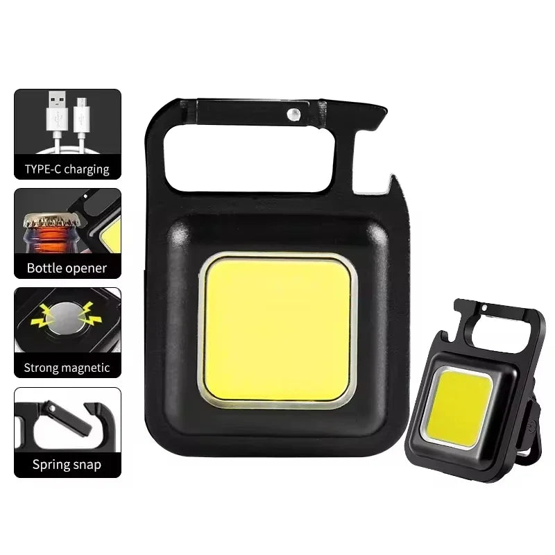 Keychain Light Outdoor Emergency Camping Pocket Lamp Mini LED Flashlight Camping Hiking Light Beer bottle opener small ornament Beauty World Shop