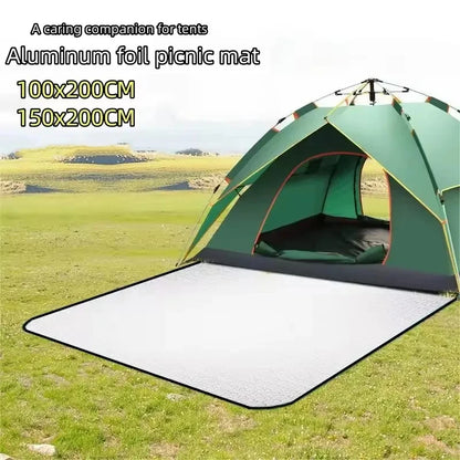 Waterproof Mat Double-sided Aluminum Film Moisture-Proof Mat Portable Picnic Mat Outdoor Tent Camping Beach Moisture-Proof Mat Beauty World Shop