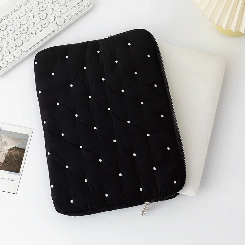 Laptop bag for macbook air 13 case 13-14 Inch puffy notebook pouch 15-16Inch Cute laptop sleeve 9-11 Inch Tablet Sleeve girl bag Beauty World Shop