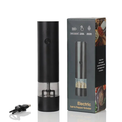 USB Rechargeable Electric Salt and Pepper Grinder Adjustable Coarseness Large Capacity Auto Spices Grinders Kitchen Cooking Tool Beauty World Shop