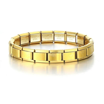2024 New Popular Fashion Italian Module Charm Links Fit 9mm Bracelet Stainless Steel Links Jewelry Making Beauty World Shop