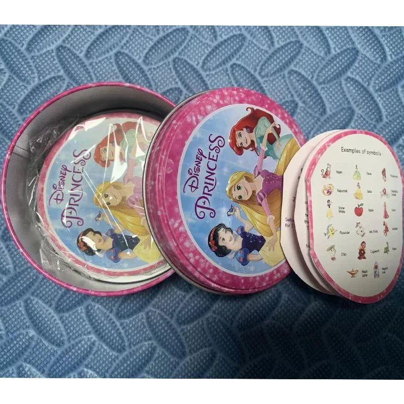 Disney Card Board Game 100th Anniversary Iron Box Card Frozen Princess 2 to 8 Player Family Holidays Camping Christmas Kids Gift Beauty World Shop