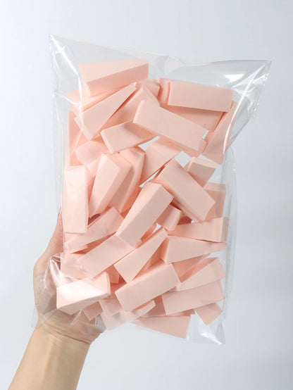 50 Pieces of Random Color Facial Curve Mixed Makeup Sponge, Latex-Free, Small Wedge-Shaped Smooth Application Beauty Sponge Applicator Beauty World Shop