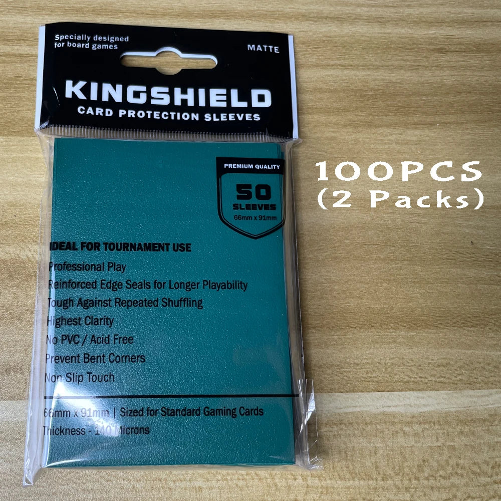 100PCS Matte Colorful Standard Size Card Sleeves TCG Trading Cards Protector Tarot Shield Board Games Cover PKM 66x91mm Beauty World Shop