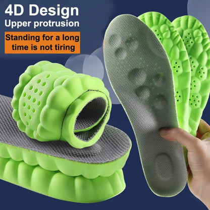 High Elasticity Latex Sport Insoles Soft Shoe Pads Arch Support Orthotic Insoles Breathable Deodorant Shock Absorption Cushion Beauty Fashion