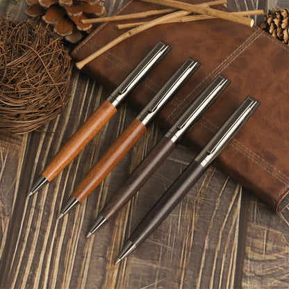 YUN CHUN 1 Set Premium Metal Ballpoint Pen with Wood Barrel for Smooth Writing and High-End Design-Black Ink-Office-With Case Beauty World Shop
