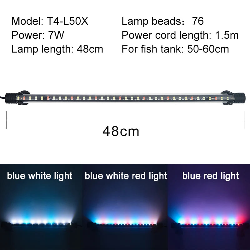 Waterproof LED Aquarium Light Fish Tank Underwater Lamp Clip Light Aquariums Decor Lighting Submersible Lamp Plant Grow 220-240V Beauty World Shop