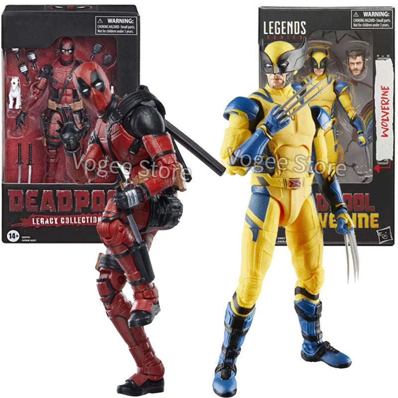 Hot Deadpool & Wolverine Action Figure X-Men Joint Movable New Mutants Wilson Comics Wade Movie  Model Customized Gifts Kids Toy Beauty World Shop