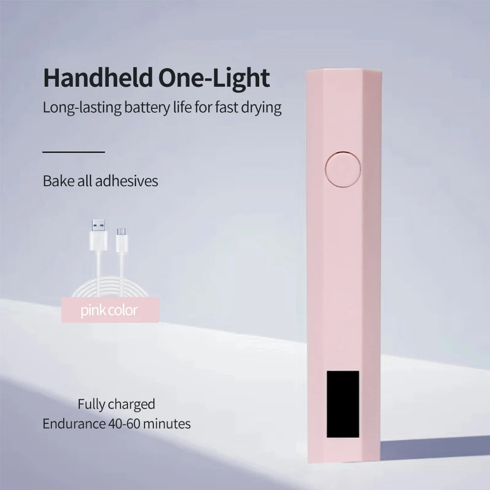 YIKOOLIN Convenient Handheld Nail Dryer Lamp UV/LED Nail Curing All Gel Polish Nail Art Tool Nail Art Convenient Nail Lamp Beauty World Shop