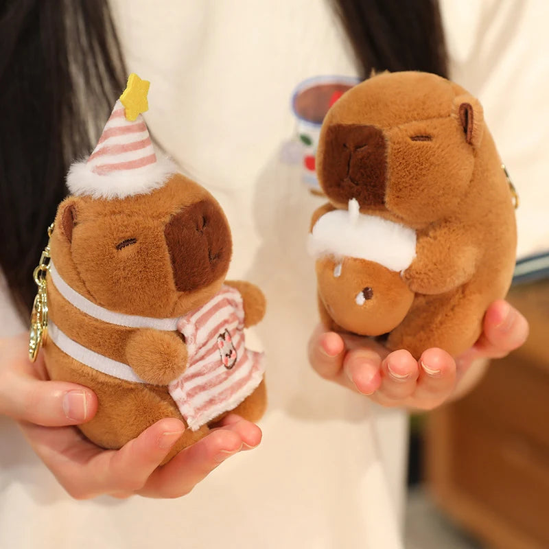 Capybara Plush Toy Pendant Keychain Capibara Cosplay Pokemon Pikachu Disney Stitch Sanrio Kuromi Plushies Stuffed Bag Decor Gift Beauty World Shop
