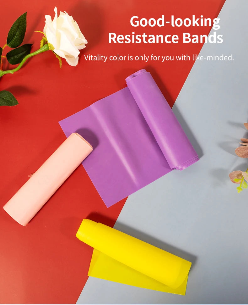Yoga Pilates Elastic Resistance Band Fitness Training Band 150cm Fitness Elastic Rubber Gym Natural Rubber Beauty World Shop