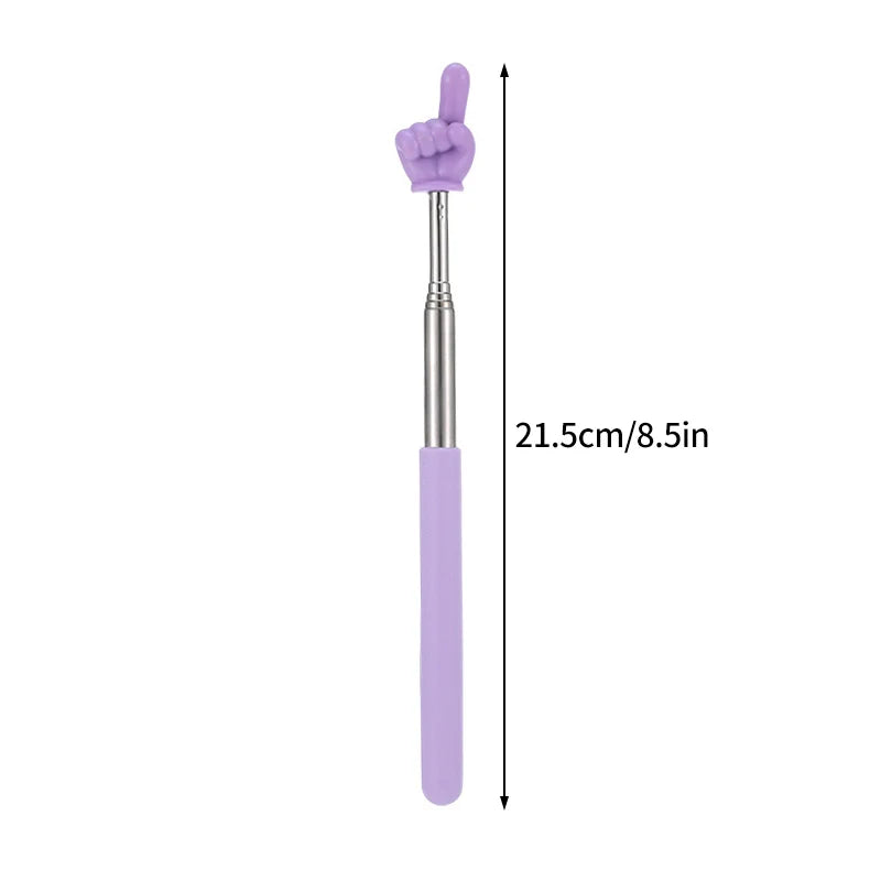 1pPointer Finger Stainless Steel Reading Sticks Telescopic Reading Finger Teaching Aids Gift for Teachers Pointer Finger Stick Beauty World Shop