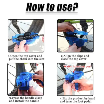 Portable Bicycle Chain Cleaner Bike Brushes Scrubber Wash Tool Mountain Cycling Cleaning Kit Outdoor Accessory Beauty World Shop