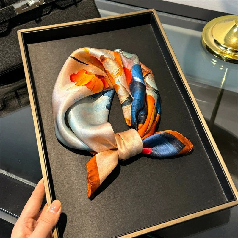 Scarf 100% Silk Bandana Women Square Scarves Wrap Kerchief Spring Fashion Luxury High Quality Headband Hijab Shawls 2026 Beauty World Shop