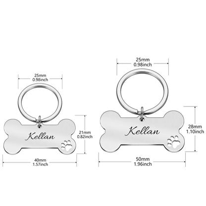 Personalized Engraved Cat Dog Pet ID Tag Dogs Anti-lost Collar Charm Engraving Pet Name Collar for Puppy Cats Collar Accessories