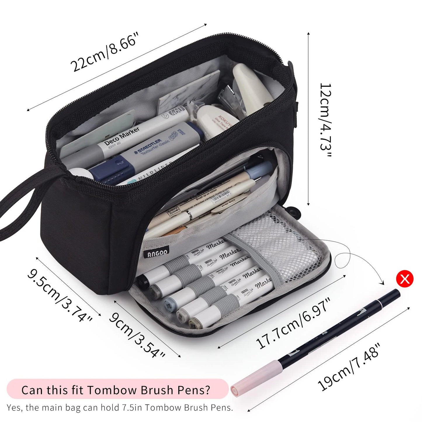 Large Capacity Pencil Case Cute Student Pencil Cases Big Pen Bag Case Storage Box Boy Girl Kid Office School Stationery Supplies Beauty World Shop