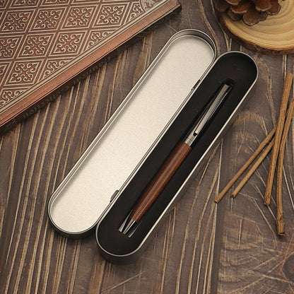 YUN CHUN 1 Set Premium Metal Ballpoint Pen with Wood Barrel for Smooth Writing and High-End Design-Black Ink-Office-With Case Beauty World Shop