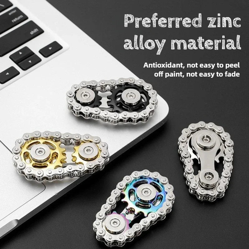 Metal Fidget Spinner Office Desk Toy Stress Relief Gears Hand Spinner for Adults desk decoration home decor Relieve stress relax Beauty World Shop
