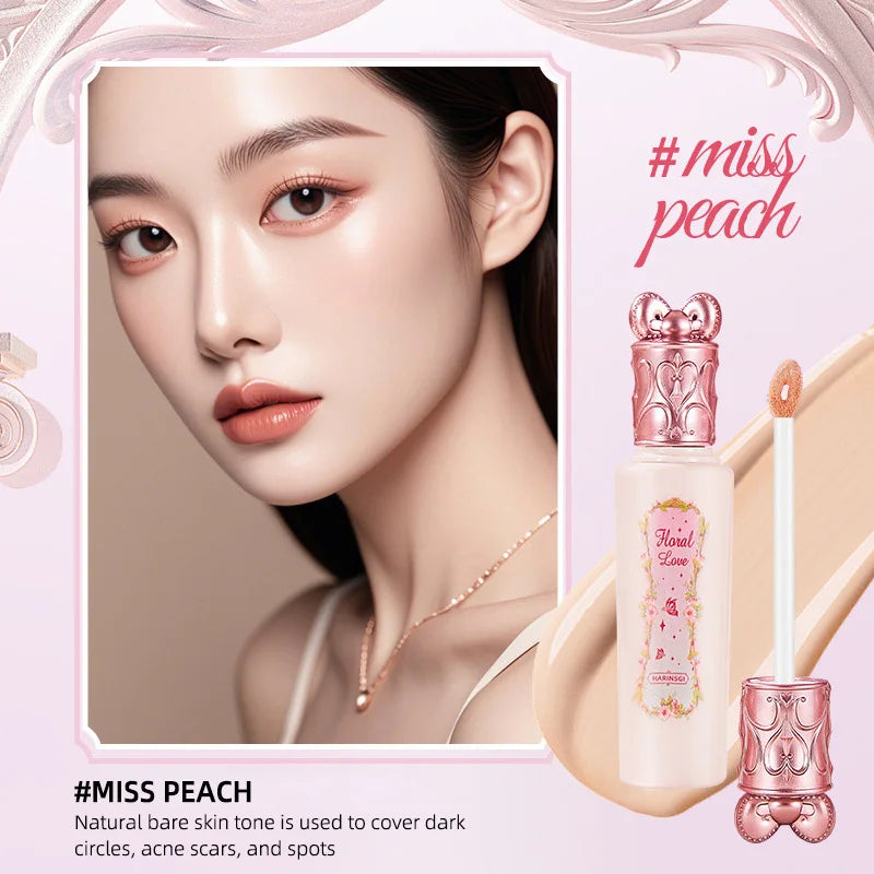 Hua Yin Ji Brightening Concealer, a fair-skinned girl's tender pink look, natural nude makeup, and a natural look,flowers Beauty Trend Shop