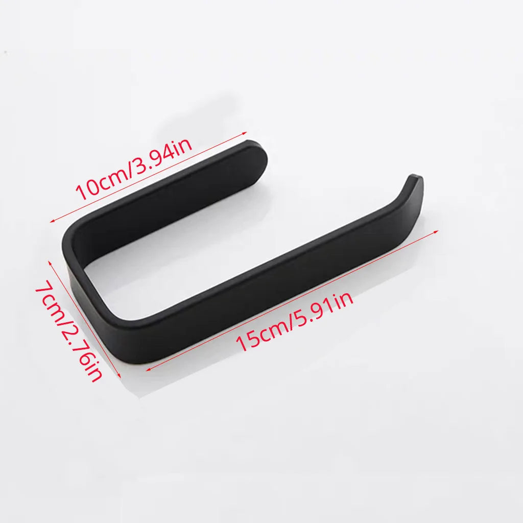 Bathroom Towel Holder White Without Drilling Bathroom Black Towel Rack Self-Adhesive Bathroom Towel Rack Towel  hand-towel rack Beauty World Shop
