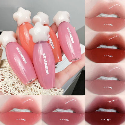 Suximei Da Hydrating Lip Lacquer - Glass Jelly Finish, Korean Style, Brightens Complexion Beauty Trend Shop