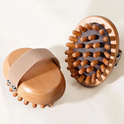 Body Anti Cellulite Brush Soothing Wooden Essential Oil Spa Air Cushion Massage Hair Comb Scalp Massage Brush Body Massager Beauty World Shop