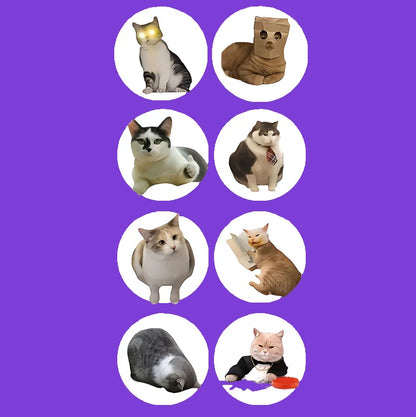 100pcs/500pcs Cartoon Meme Cat Stickers For School Reward Stickers Classroom Decor Encouragement Sticker For Student Teacher Beauty World Shop