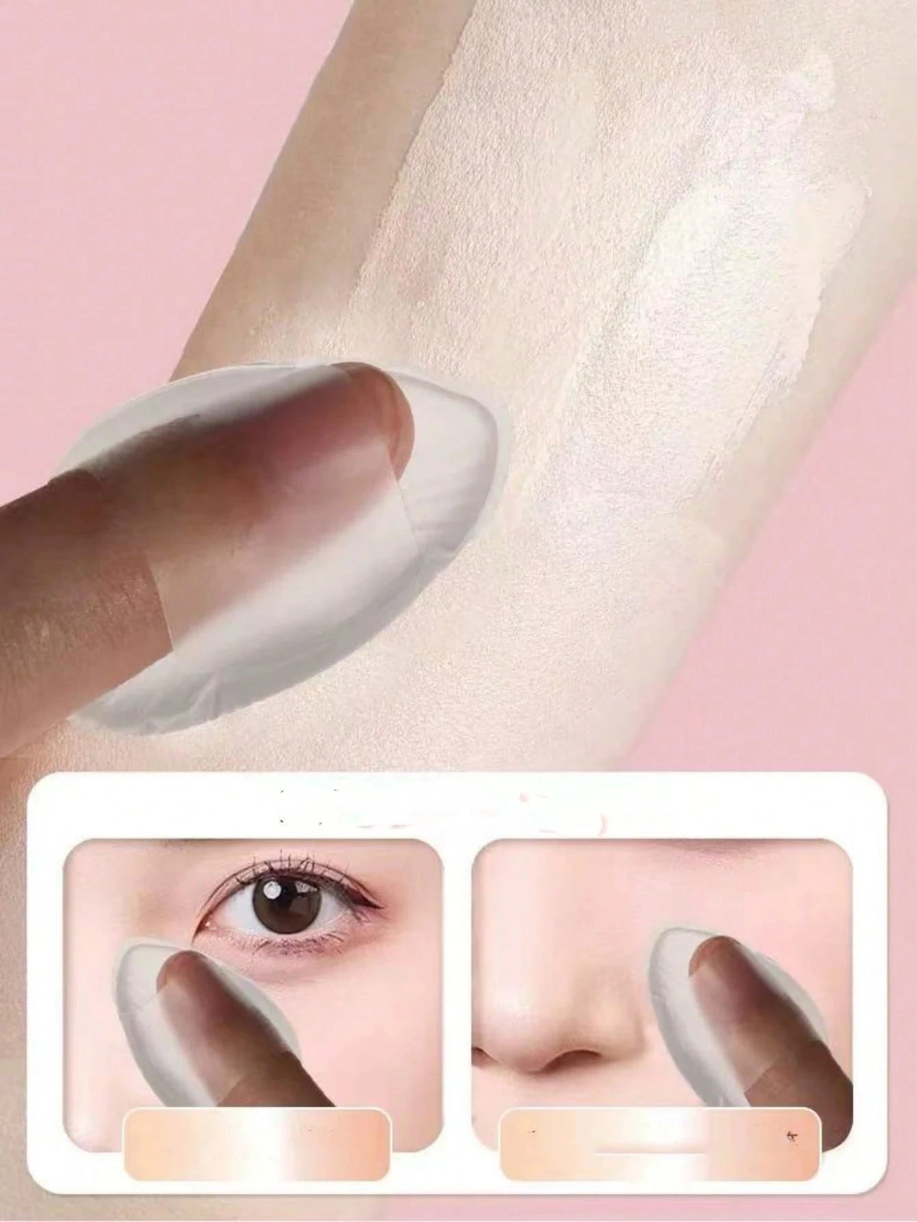 1/2Pcs Silicone Makeup Sponge, Water-Based Crystal Jelly BB Cushion Puff, Transparent Makeup Foundation Sponge, Non-Absorbing Beauty World Shop